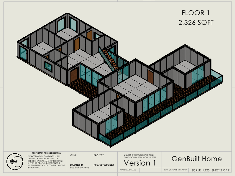 Floor 1 plan, 2,326 sqft