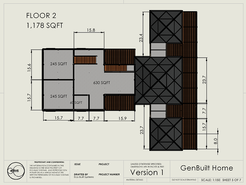Floor 2 plan, 1,178 sqft