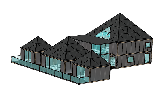 Three-dimensional view of the GenBuilt villa
