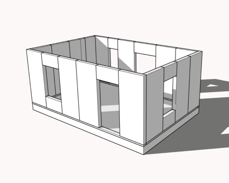 Structural insulated panel cutaway
